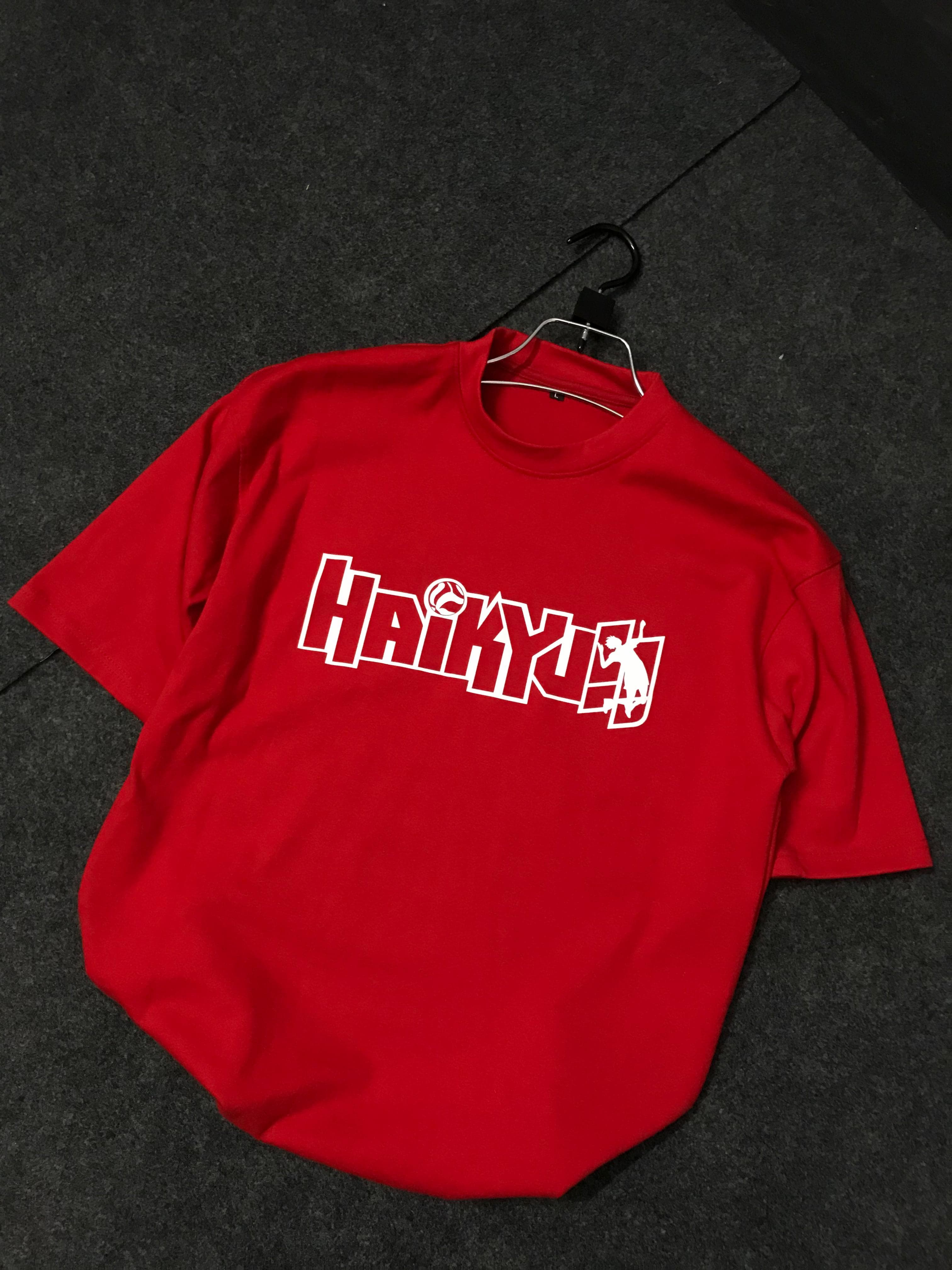 "Fly High" – Red Block Outline "HAIKYU!!" T-Shirt